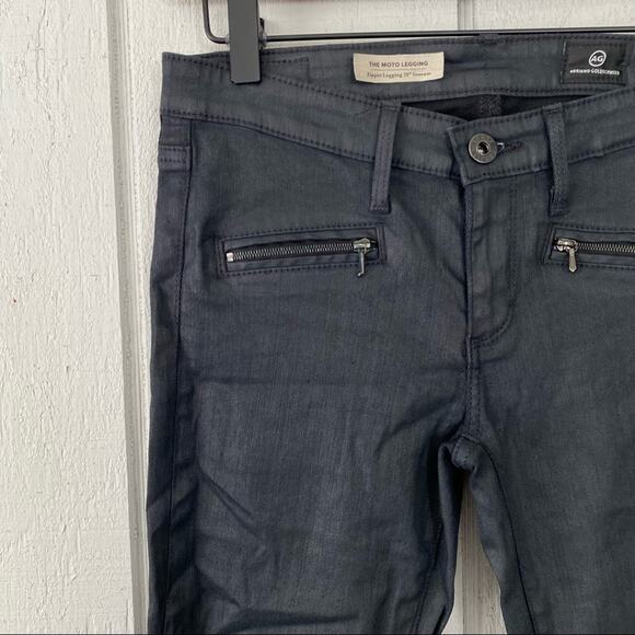 AG Adriano Goldschmied Moto Ankle Zip Leggings - Picture 4 of 9